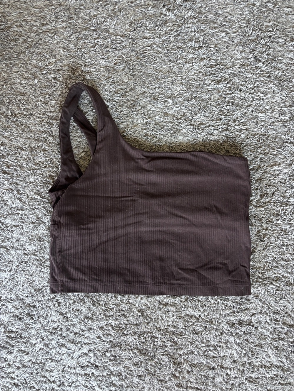 lululemon athletica One-Shoulder Ribbed Crop Top - Brown